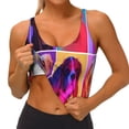 thumbnail image 3 of Salouo cute dogs of different breeds Print Sports Bras for Women,Womens Round Neck Sports Bra Workout Crop Tank Tops Padded with Built in Shelf Yoga Bra-X-Large, 3 of 8