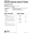thumbnail image 6 of Ekena Millwork 11 1/4"W x 79"H Timberthane Faux Rustic Two Board Spaced Board-n-Batten Faux Wood Shutters w/Diamond Cut Outs, Rough Cedar (Per Pair), 6 of 6