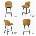 thumbnail image 4 of Hawsaiy Swivel Bar Stools Set of 2, 27.5" PU Leather Bar Chairs with High Back & Metal Legs for Kitchen Island & Dining Room, 4 of 10
