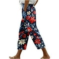 thumbnail image 2 of LSLJS Pantalon Harlan Décontracté pour Femmes avec Cordon de Serrage, Poches, Imprimé à la Mode, Vêtements d'Été, 2 of 5