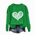 thumbnail image 2 of Towmus Women's Cute Love Heart Sweatshirt Casual Long Sleeve Crew Neck Sweatshirts Fall Loose Fit Y2k Pullover Tops, 2 of 6