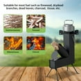 thumbnail image 3 of 9.44"D x 17"W x 22"H Camping Rocket Stove Portable Wood Burning Stove Outdoor Cooking Stove, 3 of 20