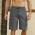 thumbnail image 4 of Men's Swim Trunks Mowujeit Quick Dry Beach Swim Shorts for Men with Mesh Lining for Surf Grey S-4XL, 4 of 8