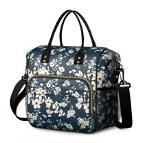 Pioneer Flower Floral Print Pattern Womens Lunch Box for Work,Insulated Large Lunch Bag for Tween and Teen,Loncheras Para Mujer,Leakproof Adult Lunch Bag for Work,Beach,Travel,Picnic,Camping