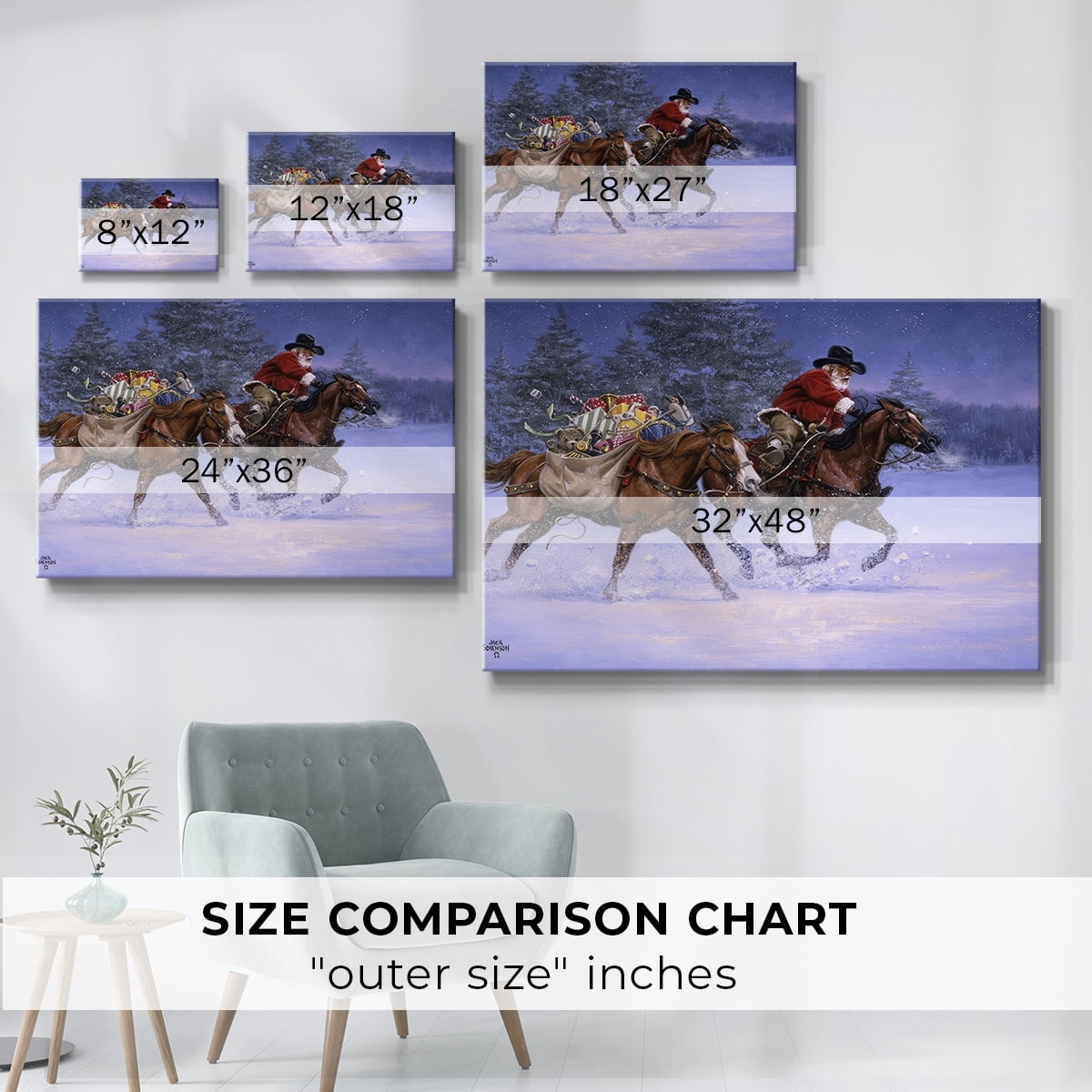 Christmas Rush- Gallery Wrapped Canvas