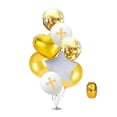 thumbnail image 3 of 8 Uds Globos De Pascua Suministros De Fiesta Látex Para Bautismo Hogar Religioso Oro Sunnimix globos de látex impresos de 12 pulgadas, 3 of 8