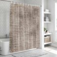 thumbnail image 5 of Brown Beige Shower Curtain Set - Small 36" x 72" Washable Bathtub Curtain with 12 Hooks, Farmhouse Linen Texture Waterproof Fabric Stall Shower Curtains for Bathroom/Bathtub Décor, 5 of 8