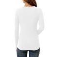 thumbnail image 7 of Anygrew Women Long Sleeve Top Casual Basic Slim Knit Ribbed T Shirt, 7 of 7