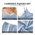thumbnail image 2 of QYLUX Womens Pajama Sets Ultra Soft Lingerie Sleepwear 2 Piece Cami Shorts Set V Neck Pj Lace Nightwear, 2 of 3