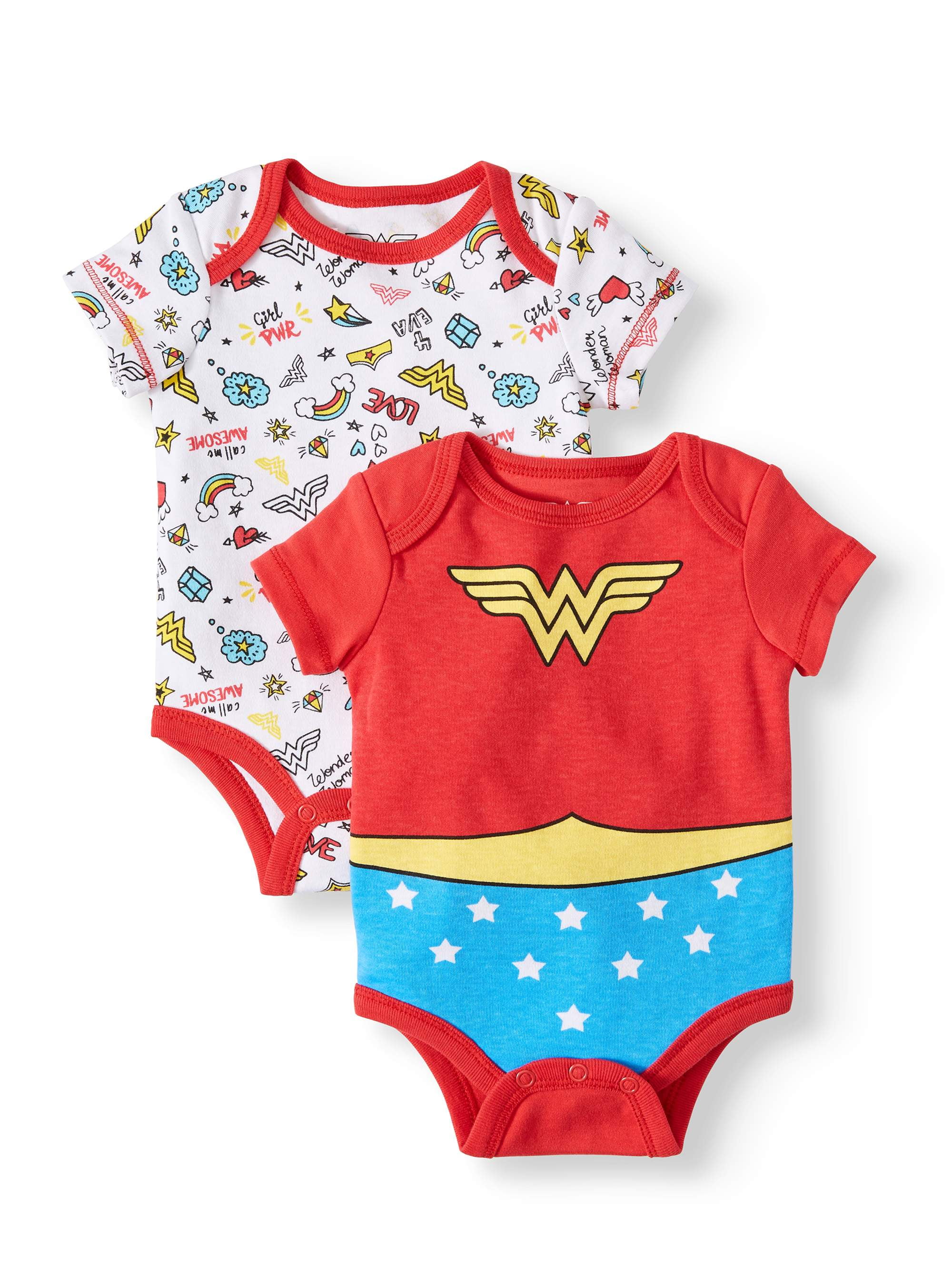 NEW Baby Supergirl One Piece Sizes 0-3 & 6-9 Month Girl Power Bodysuit DC Comics 