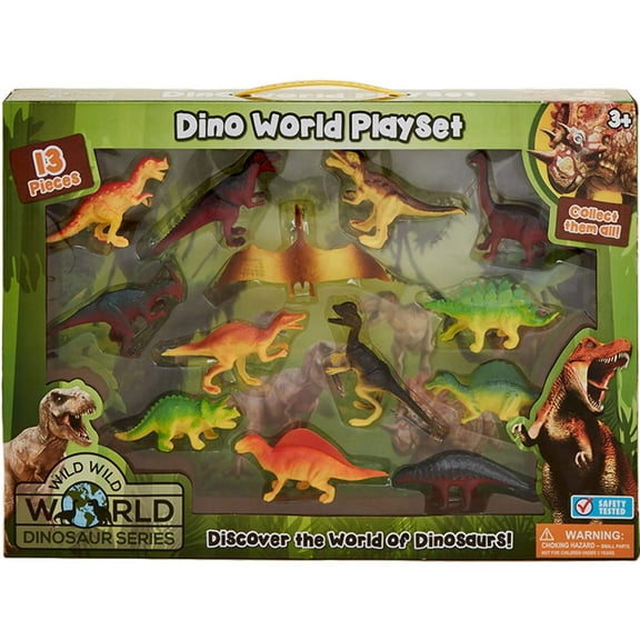 Lollipop Toys 13-Piece Dino World Playset
