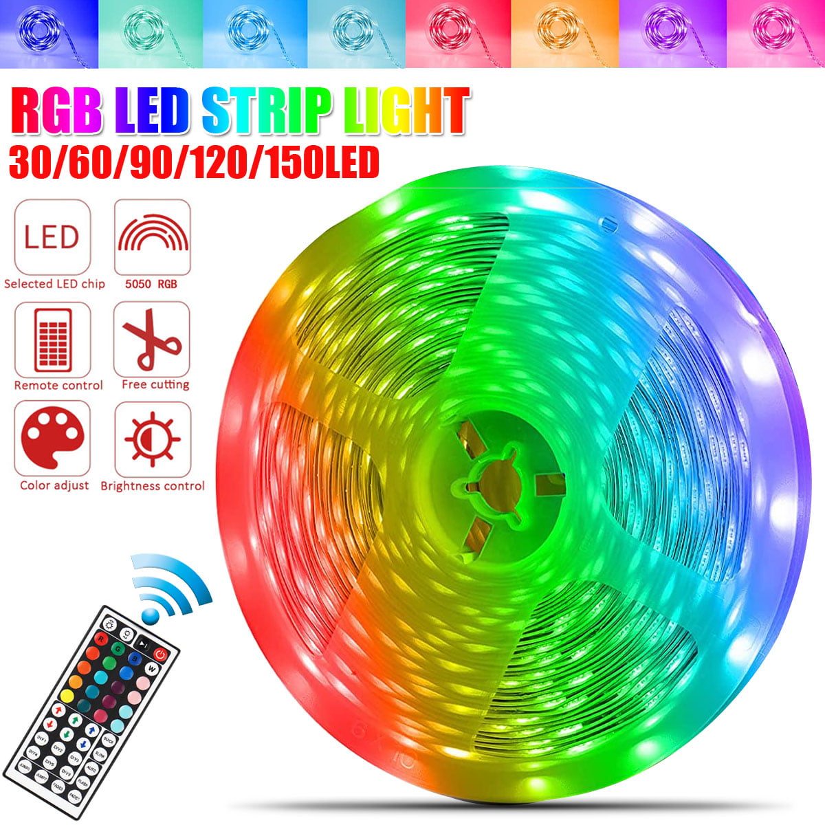 Green SMD 5050 Led Strip Lights DIY Lamps Tape Roll 5M 150Leds 12V 