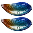thumbnail image 1 of Aquaterior Waterdrop Shape Tempered Glass Vessel Sink Counter Top Bathroom 2 Pack, 1 of 10