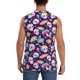 thumbnail image 4 of Balery Skull colorful mushroom rainbow Camisetas sin mangas para hombre, absorbe la humedad y protege contra el mal olor.-Medium, 4 of 7