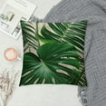 thumbnail image 2 of JEUXUS  Palm Leaf Decorative Throw Pillow Cover Case,Palm Tree Outdoor Pillow Cases Square Standard Cushion Covers for Sofa Couch Bed  Green, 2 of 5