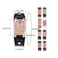 thumbnail image 4 of Qarigey Reloj de de cuarzo para mujer con correa de cuero clásica y elegante Reloj de para mujer Relojes naranja, 4 of 6