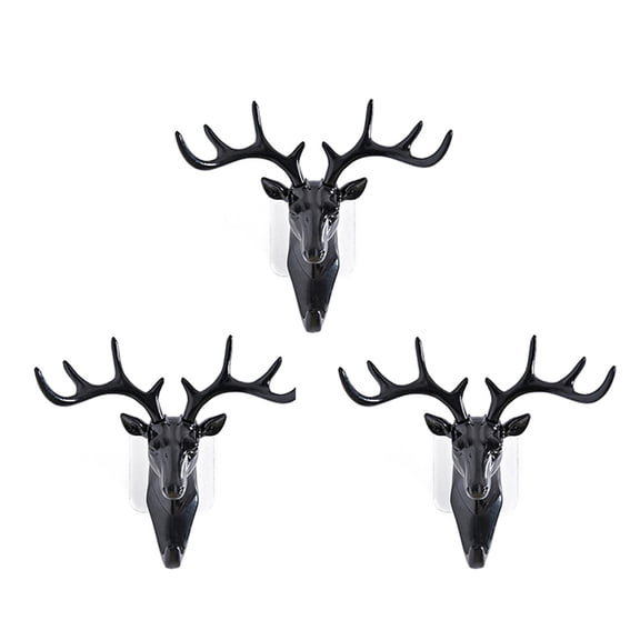 HEMOTON 3 Pcs Decorative Wall Hooks Antler Decoration Cabin