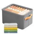 thumbnail image 6 of Aminojy Fabric Closet Storage Bins, Decorative Linen Closet Baskets with Handles, Closet Shelf Organizer for Closet Organizing, Shelf, Clothes, Home, Office Storage Box Home Daily Deals, 6 of 9