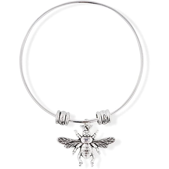 Fly Insect Large Fancy Charm Bangle
