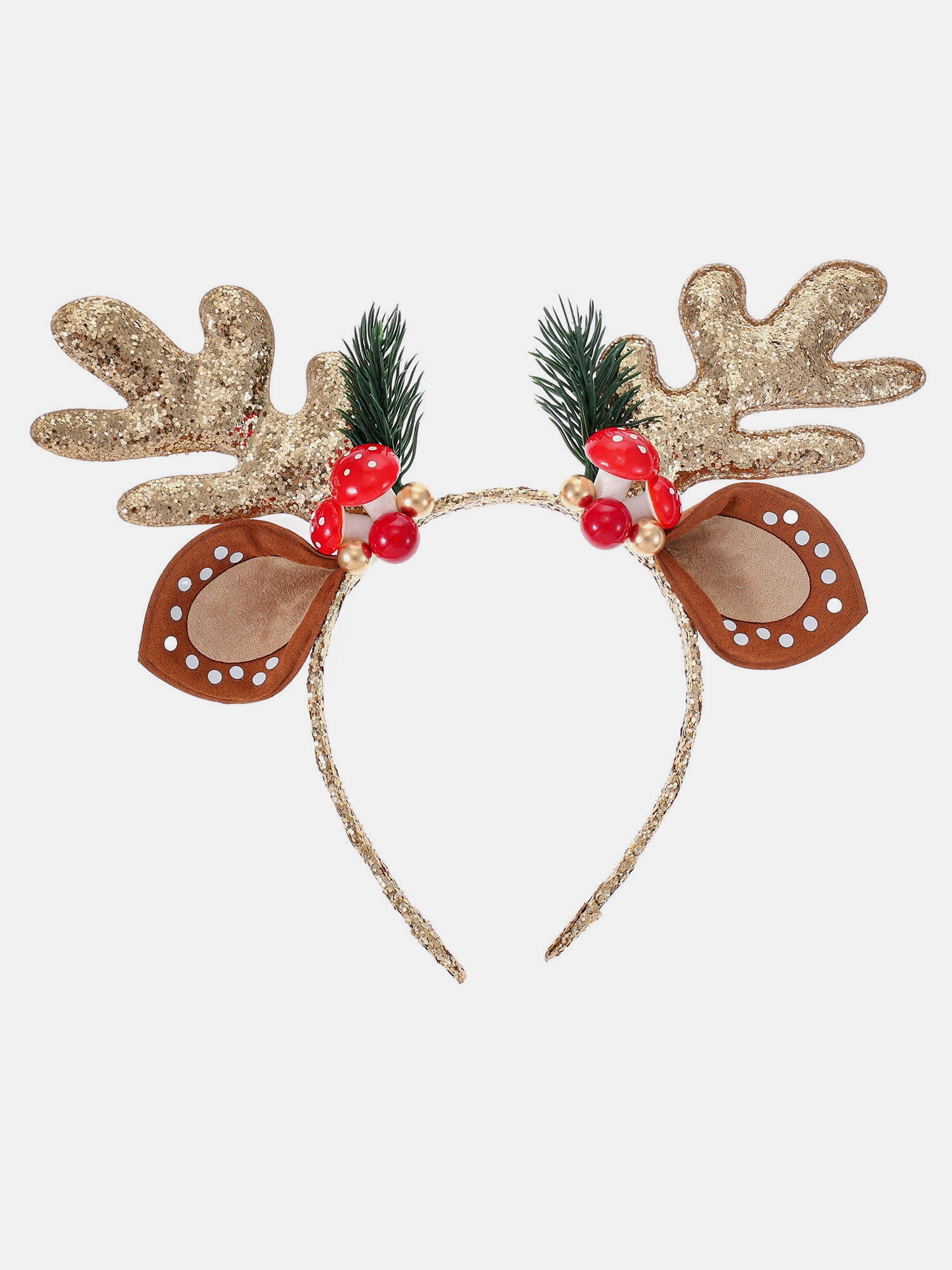 Way to Celebrate Women's Woodland Reindeer Antler Headband, Multicolor, 1 Piece, One Size Fits Most