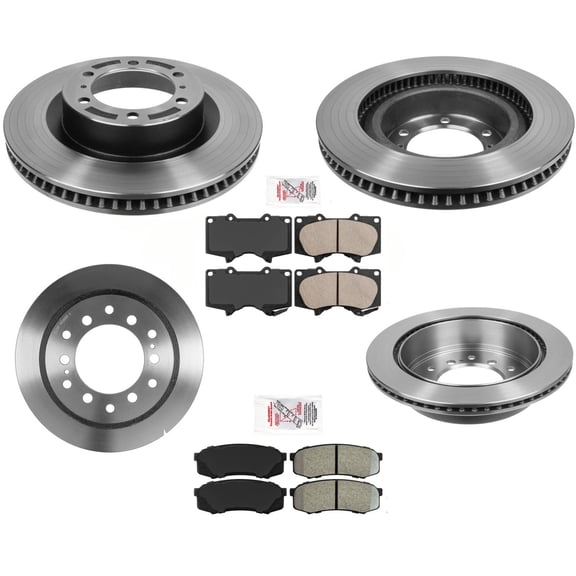Front & Rear Brake Rotors & Brake Pads For Toyota 4Runner 2010-2021 4.0L V6
