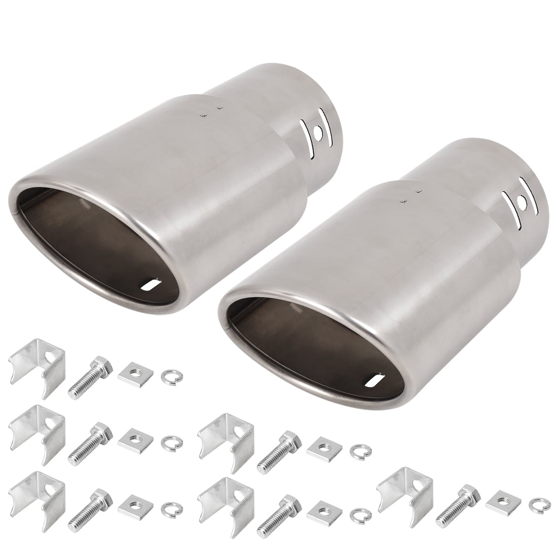Exhaust Muffler Tip Car Stainless Steel 2.48 Inch Inlet 2.99x2.44 Inch