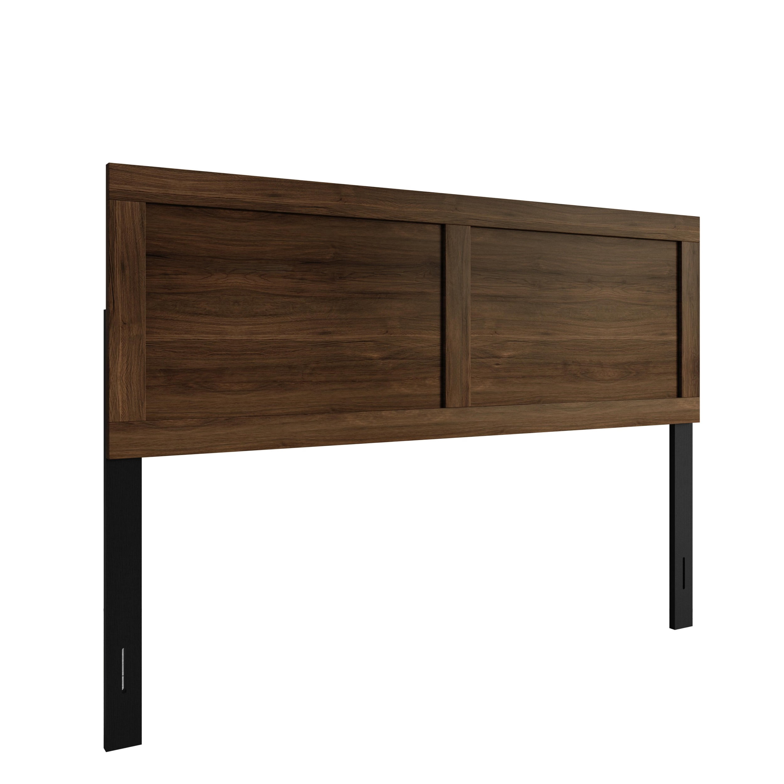 Home Design Yakima Twin Headboard with Farmhouse Design, Brown, Adjustable Height, Easy Assembly