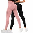 thumbnail image 5 of Celsior Compression Leggings Resistance Band Leggings No Curling Lift Pants Butt Lift Booty Workout Tights Workout Yoga Pants 3D Anti Cellulite Leggings for Women Fitness Sport Pants Purple L, 5 of 9