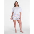 thumbnail image 2 of Joyspun Women's Woven Pajama Boxer Shorts, 3'' Inseam, Sizes XS-2X, 2 of 6