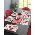 thumbnail image 5 of Valentines Placemats Gnome Red Plaid Heart Valentines Day Place Mats for Dining Room Love Bird Washable Table Mats for Kitchen Dining Decorations Set of 6, 5 of 6