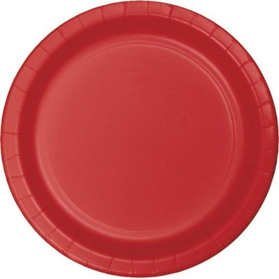 Hoffmaster Group 533548 7 in. Lunch Plate, Classic Red - 8 per Case - Case of 12