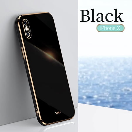 Cute Case for iPhone SE 2020 (4.7 Inch), iPhone 8 Case 4.7", iPhone 7 Case 4.7", Durable Silicone Case, Slim Fit Lightweight Thin Cover, Sturdy Anti-Scratch Protective Phone Case (Black)