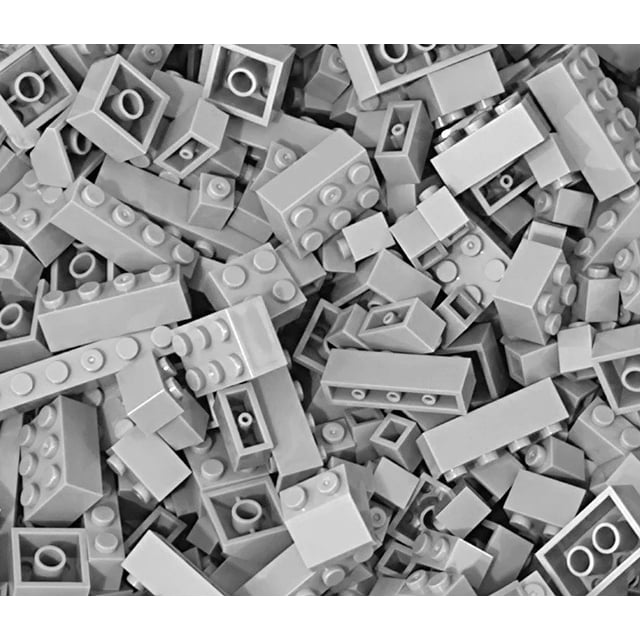 120Pcs Building Blocks Bulk Lot Pack Sorted By Color Bricks Block Plate Toys Small Particles Bulk Compatible Legoeds DIY Kit,Light gray,250g-bag