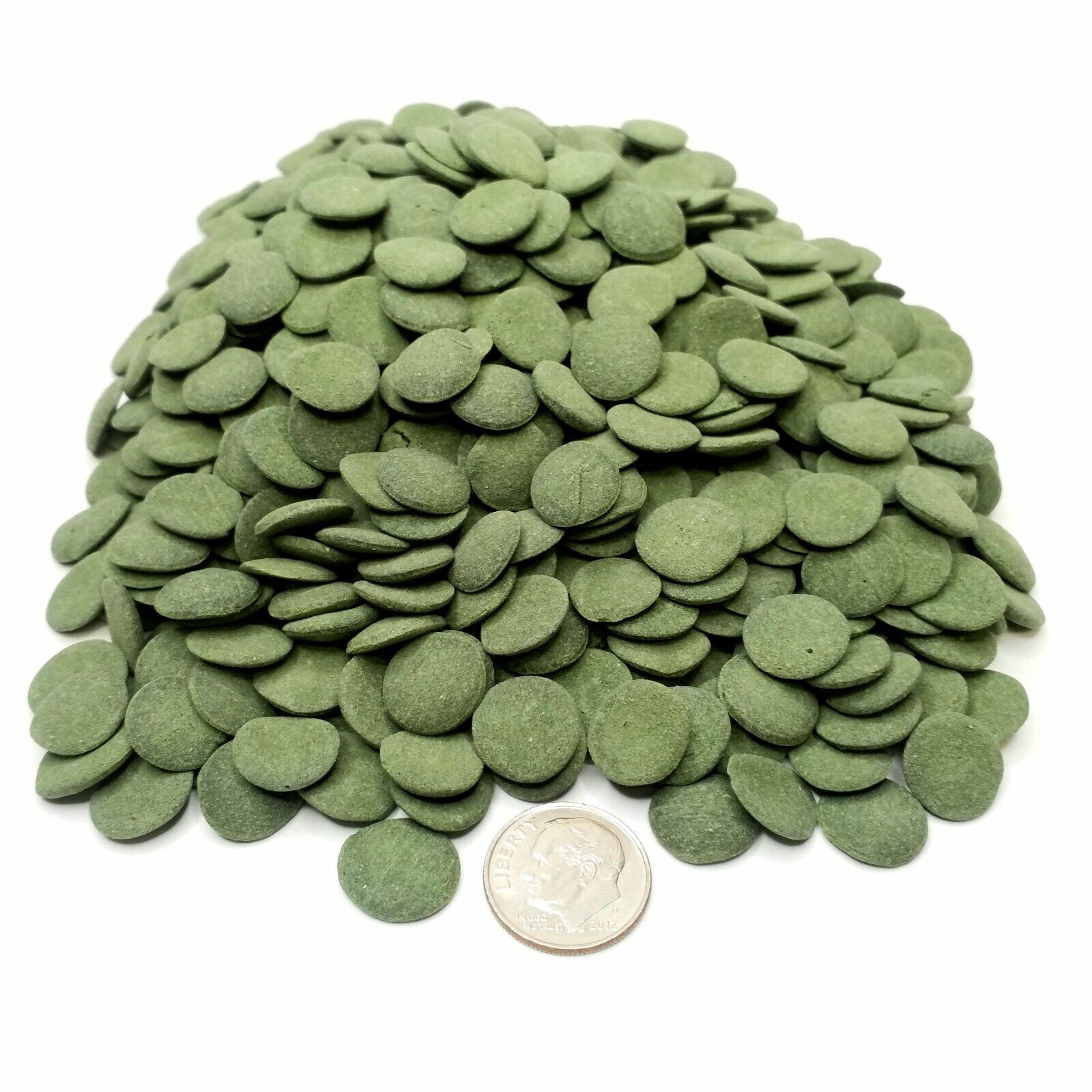 12mm Spirulina, Algae & Veggie 1/2" Small Sinking Wafers for Bottom Fish, Shrimp, Snails, Crabs, Crayfish, All Tropical Fish. AFI Wafers...5-lb Lg Jar