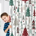 thumbnail image 6 of Christmas Shower Curtain, Christmas Tree Shower Curtain Set, Winter Shower Curtains for Bathroom, Xmas Tree Snowflake Bathroom Shower Curtain Sets, Shower Curtains Bathroom Decor 72x72 inch, 6 of 6