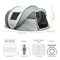 thumbnail image 2 of 4-6 Persons White + Gray Pop-Up Boat Tent ， suitable for outdoor, 2 of 5