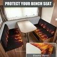 thumbnail image 2 of Kuiaobaty Flame Yellow Pattern RV Dinette Cushions Covers Camper Cushion Slipcovers with 1 Backrest Cover & 1 Bench Cove for RV Camper Car Bench Sofa Slipcovers Accessories, 2 of 7