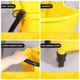 thumbnail image 3 of 35-Qt Commercial Mop Bucket with Side Press Wringer Floor Cleaning Rectangular Mop Bucket on Wheels, Yellow, Including Mop and Mop Head Replacement, 3 of 7