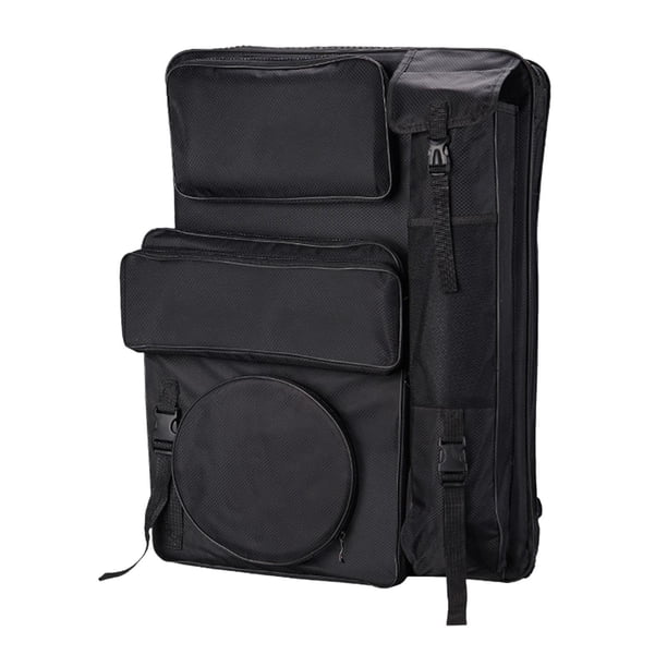 Estuche para portafolios de arte, bolso para bocetos, bolso de mano, bolsa organizadora para almacenamiento de suministros Negro