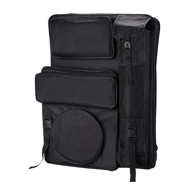 jifeng Art Portfolio Case Handbag with Pockets, Handle Drawing Board Bag Sketch Bag Black
