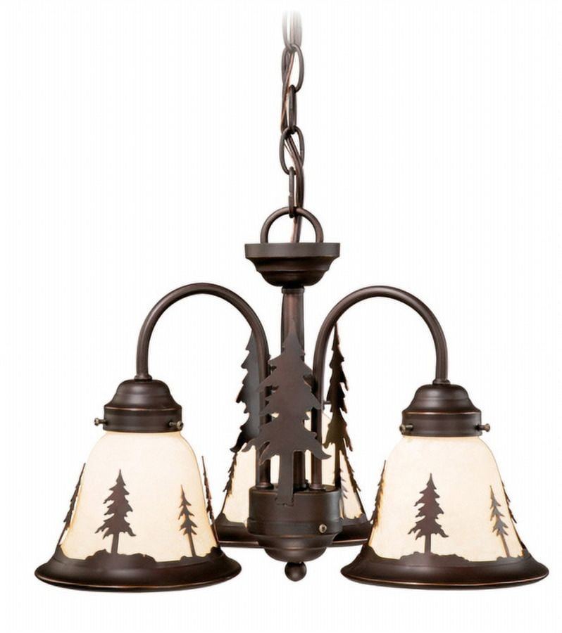 Vaxcel Yosemite 3L LED Bronze Rustic Tree Mini Chandelier or Fan Light Kit Sansujyuku sansujyuku.com