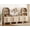 Beige, variant on 126"W Large Kitchen Hutch Sideboard Buffet Cabinet, Arched Pantry Storage Cabinet with 12 Drawers And 6 Tier Shelves