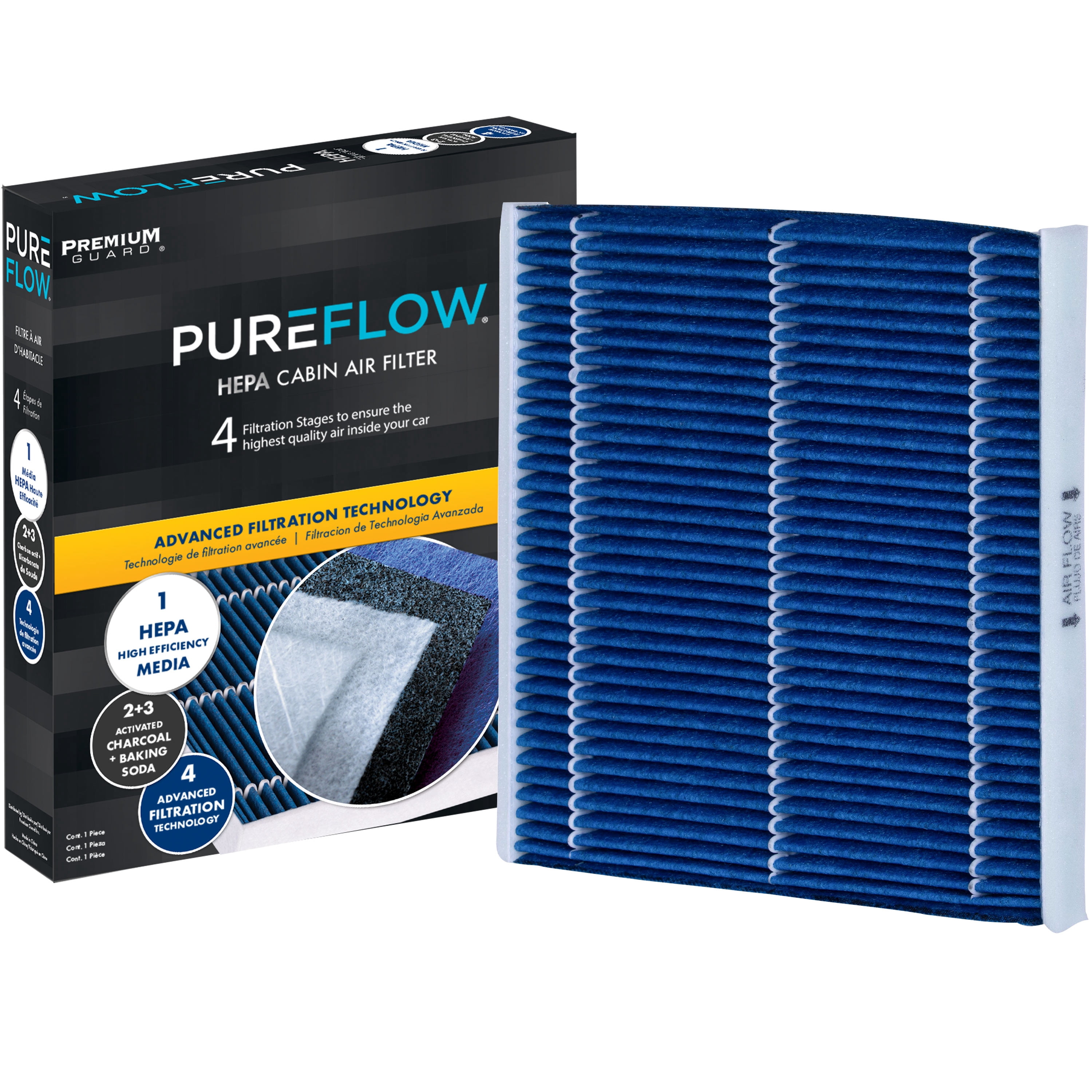 PureFlow HEPA Cabin Air Filter PC5479HX | Fits 2002-2006 Toyota Camry, 2007-2010 Sienna, 2007-2009 Lexus RX350, 2004-2006 ES330, 2004-2008 Toyota Solara, 2005-2006 Lexus RX330