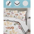 thumbnail image 4 of Orange Green Yellow Botanical Twin XL Size Down Alternative Comforter, Lightweight Comforter Quilt Bedding Set with Pillow Shams Fall Maple Leaf All Seasons Bed Comforter Duvet Insert 68"x98", 4 of 7