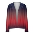 thumbnail image 4 of WTOBBY Women's Ombre Print Cardigan - Open Front Long Sleeve Loose Casual Top for Women, Lightweight Spring Fall Fashion Cover Up,Wine S, 4 of 6