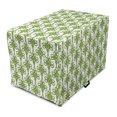 thumbnail image 1 of Irish Dog Crate Cover, Entangled Clover Leaves Twigs Celtic Pattern Botanical Filigree Inspired Retro Tile, Easy to Use Pet Kennel Cover for Dogs, 35" x 23" x 27", Cream Green, by Ambesonne, 1 of 6