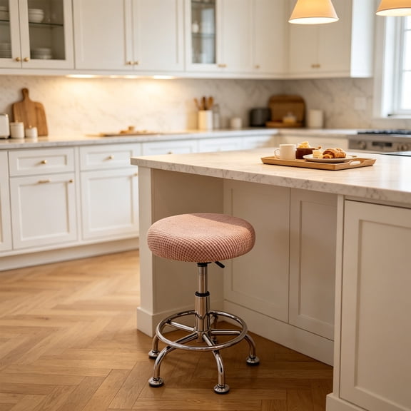 ChicYu Round Stool Cover Stretch Elastic Seat Slipcover 14-16 Inch Full Wrap Bar Kitchen Dining Counter Home, Funda de Taburete Redonda Elastica