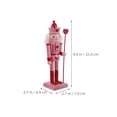 thumbnail image 2 of OUNONA Valentine's Day Wooden Nutcracker with Heart Motif - Festive Tabletop and Mantel Holiday Decoration, 2 of 8