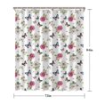 thumbnail image 5 of Pioneer Flower Floral Print Pattern Shower Curtain 72"x84", Bathroom Decorative Shower Curtain Set with 12 Hooks, Waterproof Washable, 5 of 6