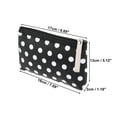 thumbnail image 2 of 1 Pc Women Durable Dots Cosmetic Bag for Travel Vacation Bathing Wedding Black Canvas, 2 of 3